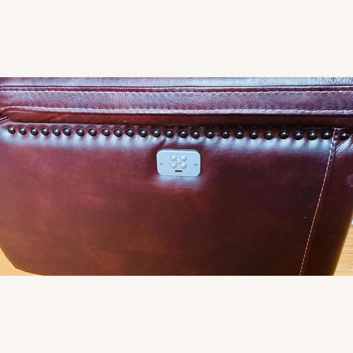 Raymour & Flanigan Leather Sectional Recliner Sofa - image-9