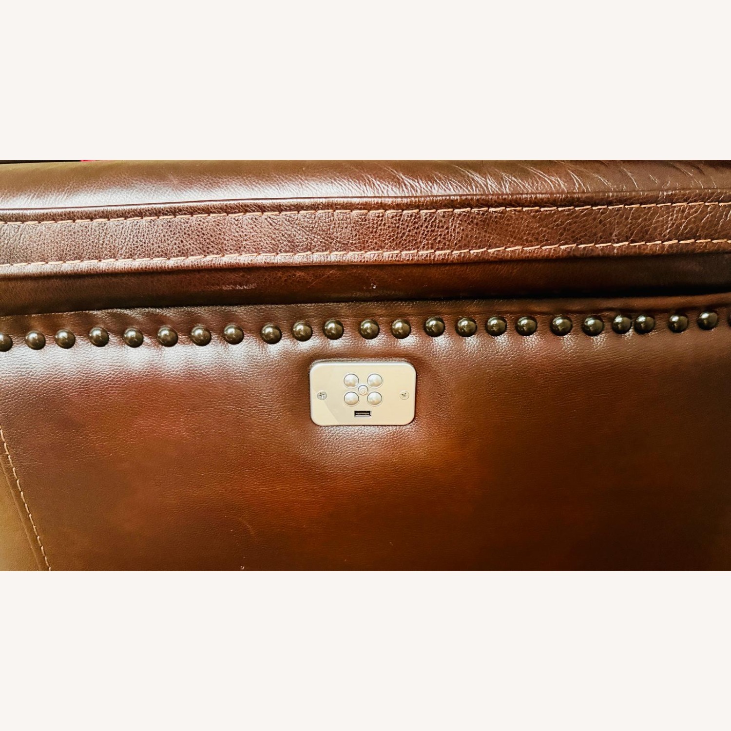 Raymour & Flanigan Leather Sectional Recliner Sofa - image-8