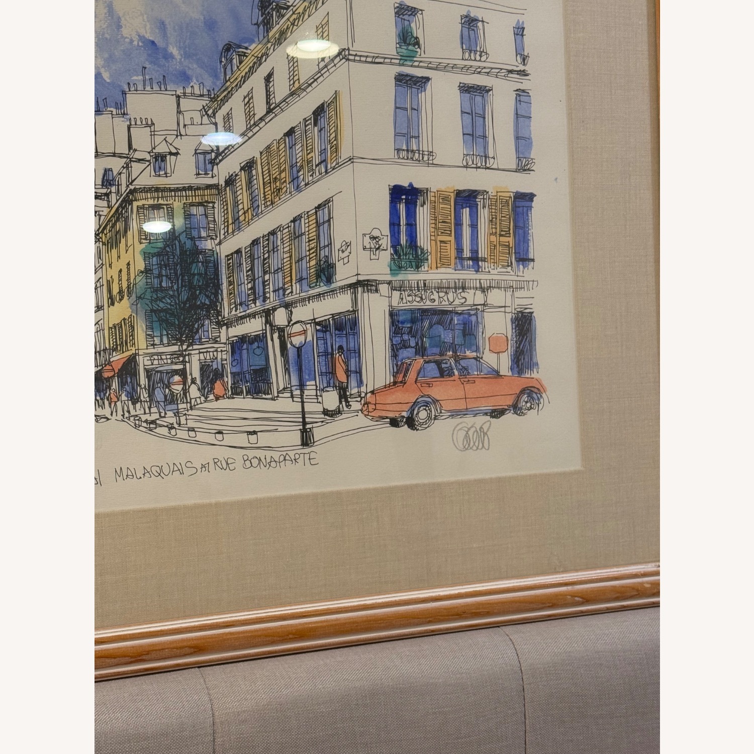 Large 24” x 30” Professionally Framed Paris scene - image-3