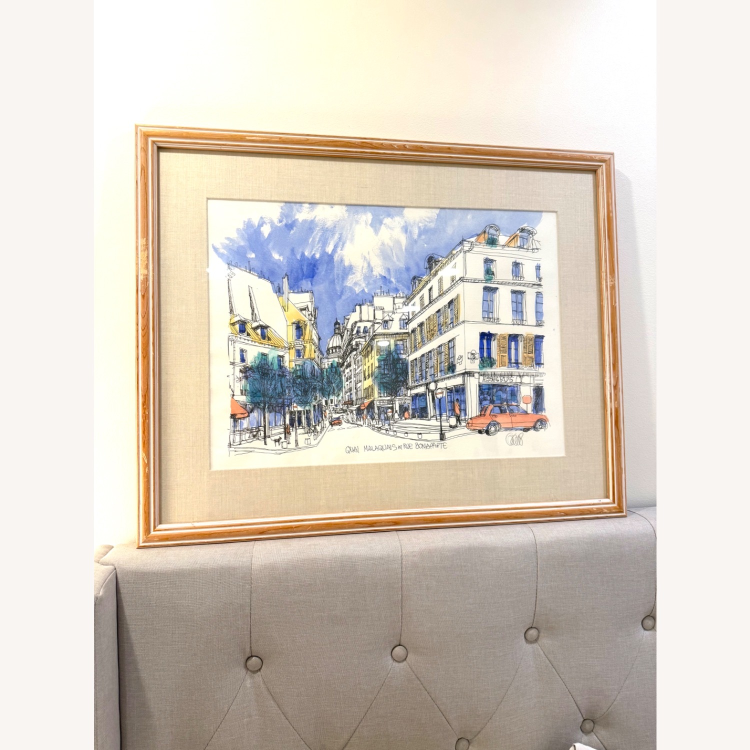 Large 24” x 30” Professionally Framed Paris scene - image-1