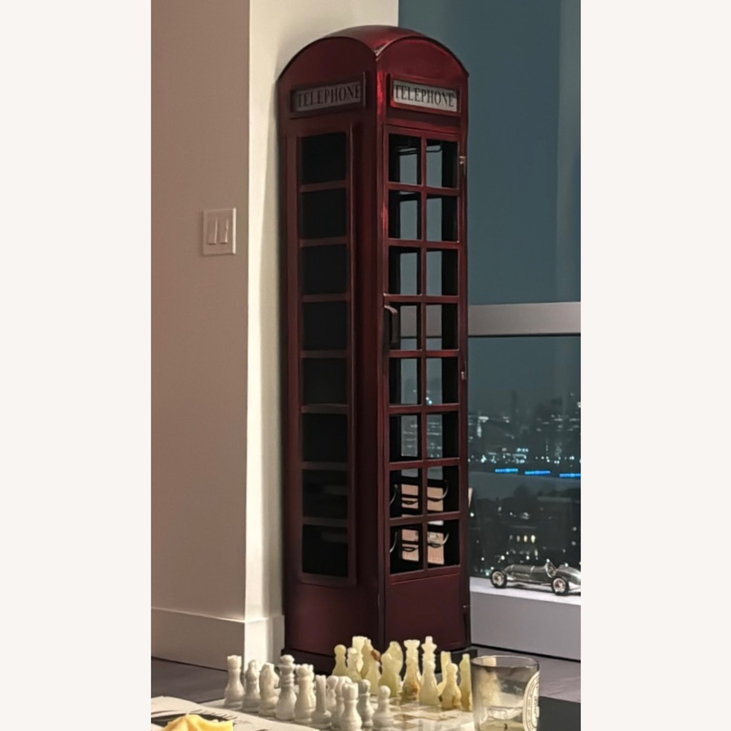 British Theme Telephone Box Bar Cabinet  - image-1