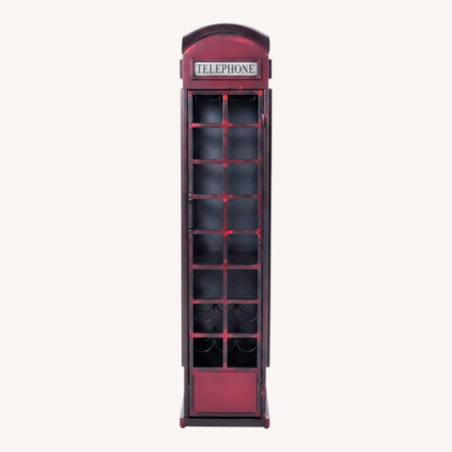 Used British Theme Telephone Box Bar Cabinet  for sale on AptDeco