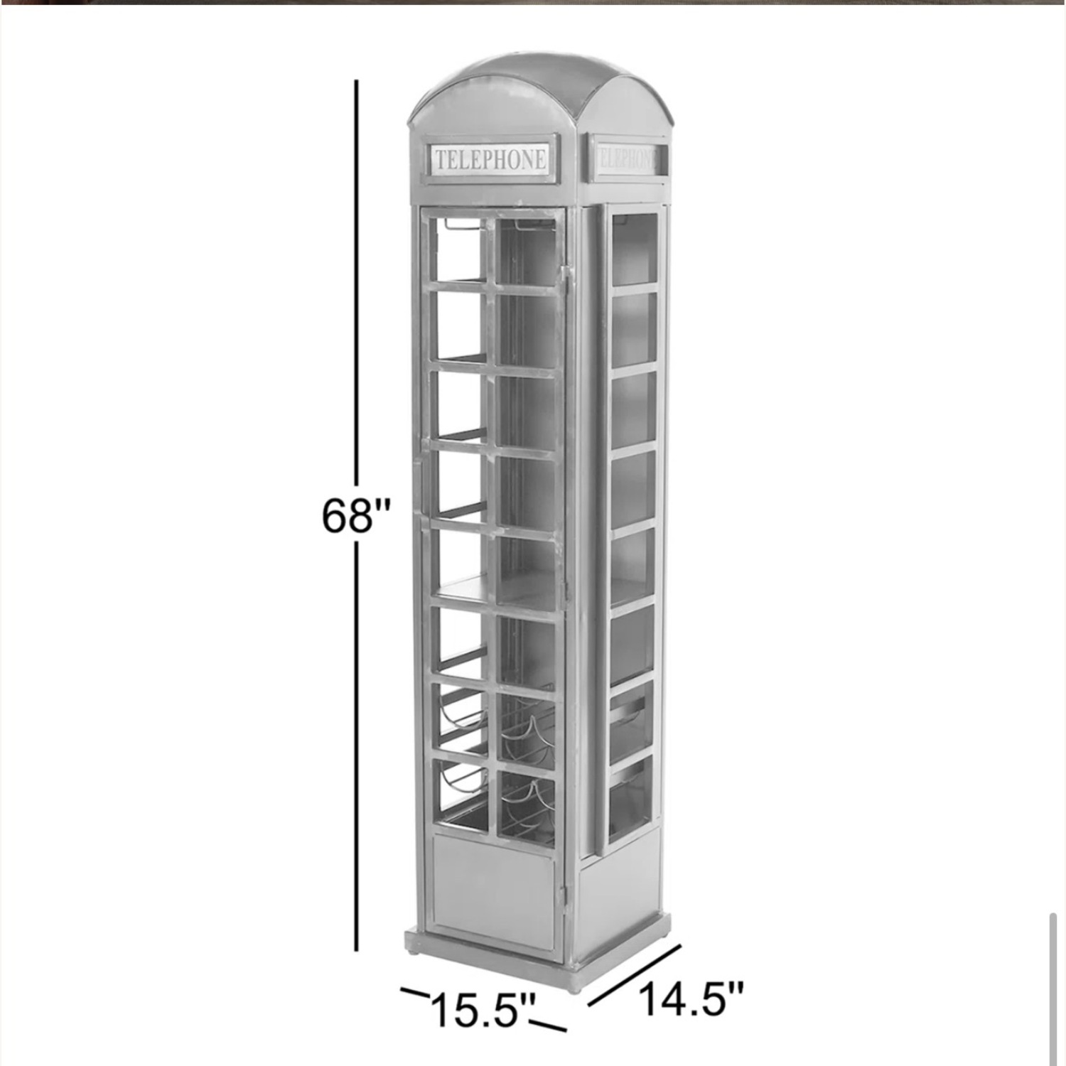 British Theme Telephone Box Bar Cabinet  - image-6