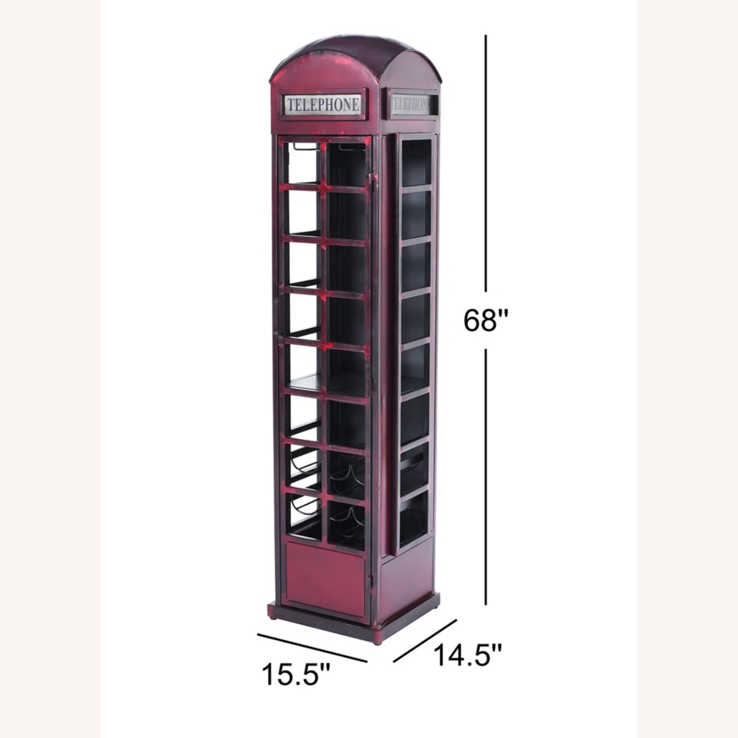 British Theme Telephone Box Bar Cabinet  - image-5