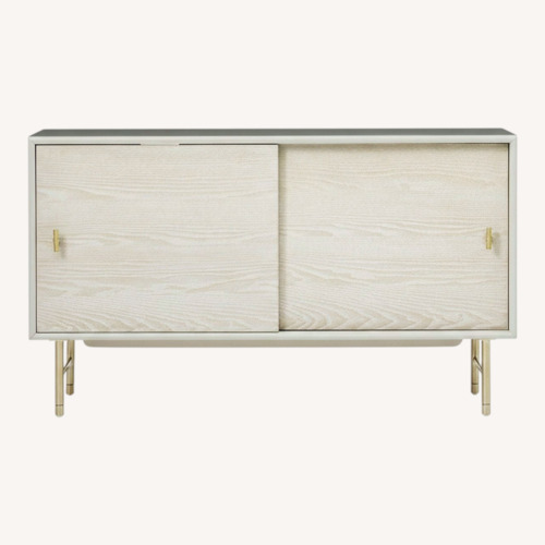 Used West Elm Modernist Wood & Lacquer Shallow Media Console (48") for sale on AptDeco