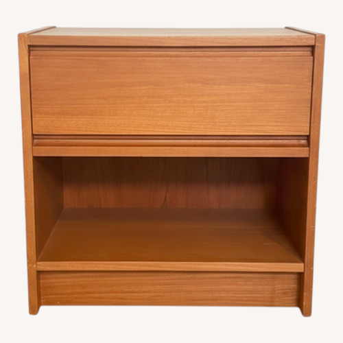 Used Mid-Century Teak Nightstand with Dovetail Drawer for sale on AptDeco