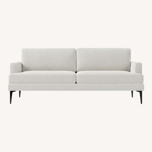 Used West Elm Andes Light Gray Velvet 2 Seater Sofa for sale on AptDeco