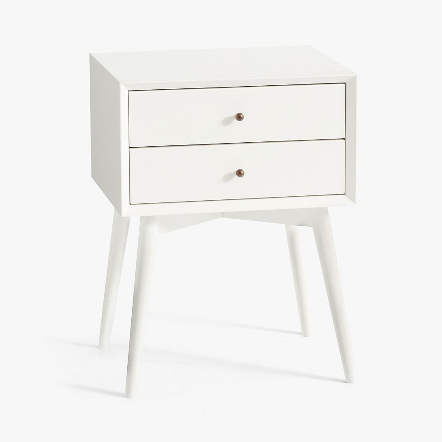 West Elm Mid-Century White Nightstands - image-5