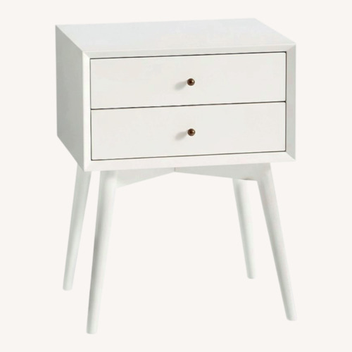 Used West Elm Mid-Century White Nightstands for sale on AptDeco