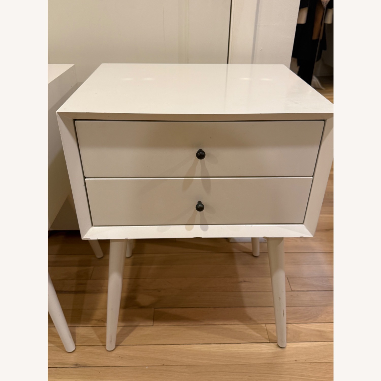West Elm Mid-Century White Nightstands - image-3