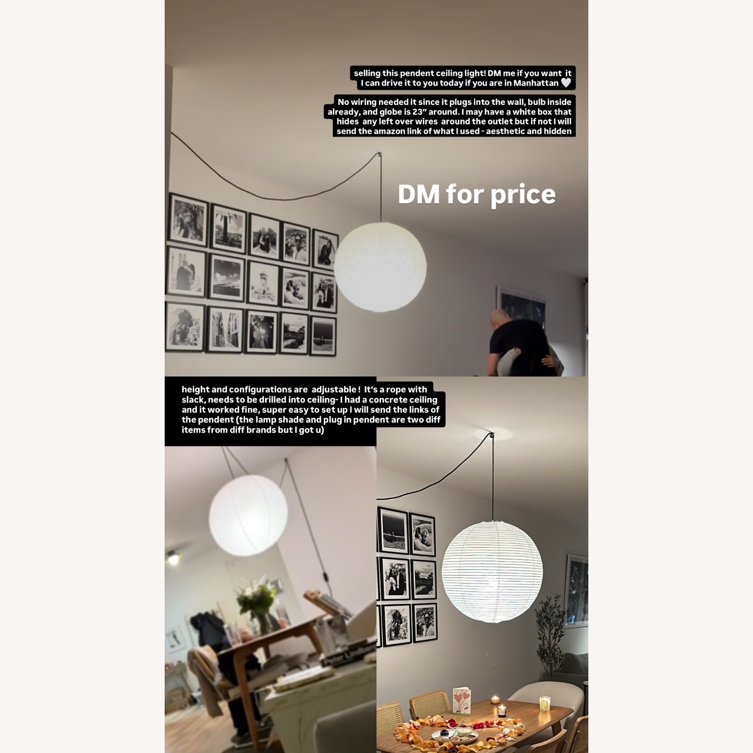 Globe Pendent Ceiling Lamp - image-3