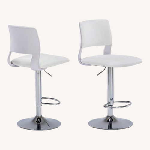 Used Sidanli White Fabric Stool for sale on AptDeco