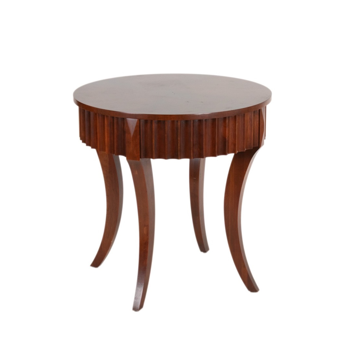 Ethan Allen Avenue Dark Brown Wood Side Table - image-1