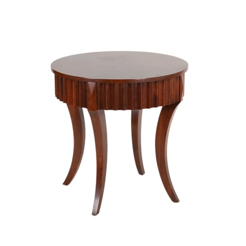 Used Ethan Allen Avenue Dark Brown Wood Side Table for sale on AptDeco