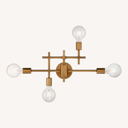 Used Wayfair Cusack Gold Metal Wall Lamp for sale on AptDeco