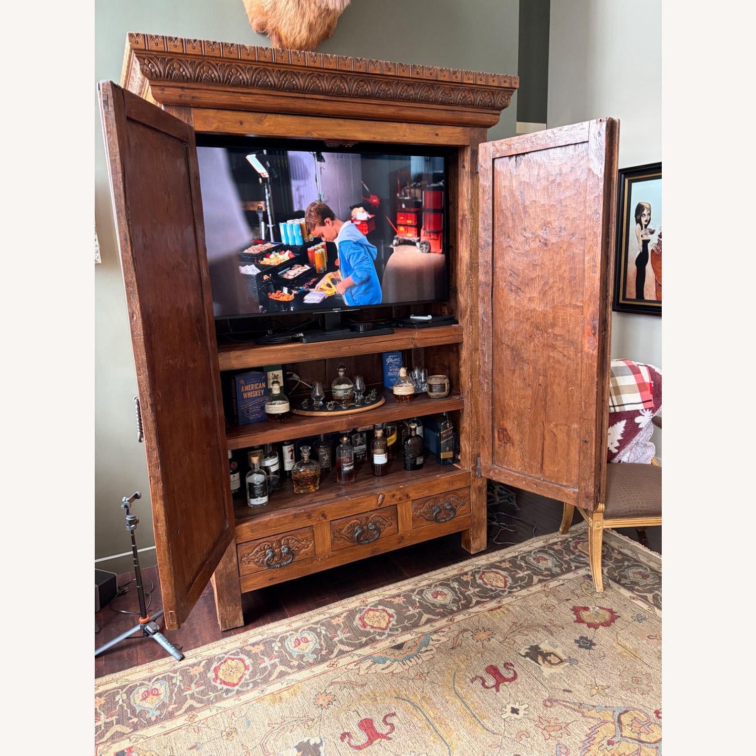Dark Brown Armoire - image-4
