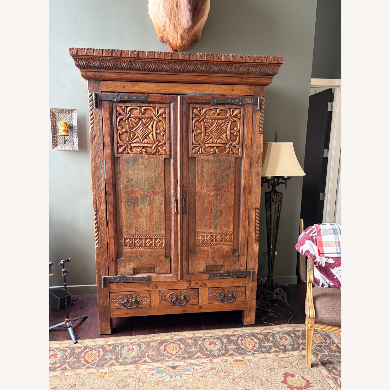 Dark Brown Armoire - image-1