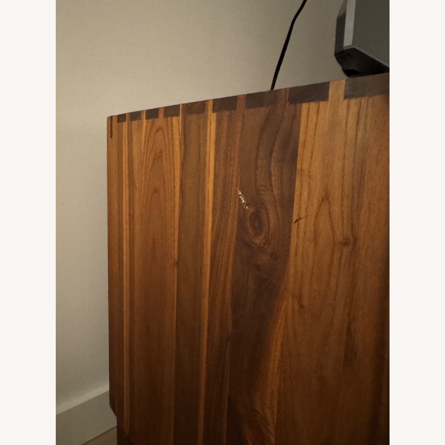 Crate & Barrel Dark Brown Wood Media Storage - image-3