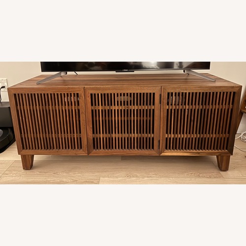 Used Crate & Barrel Dark Brown Wood Media Storage for sale on AptDeco