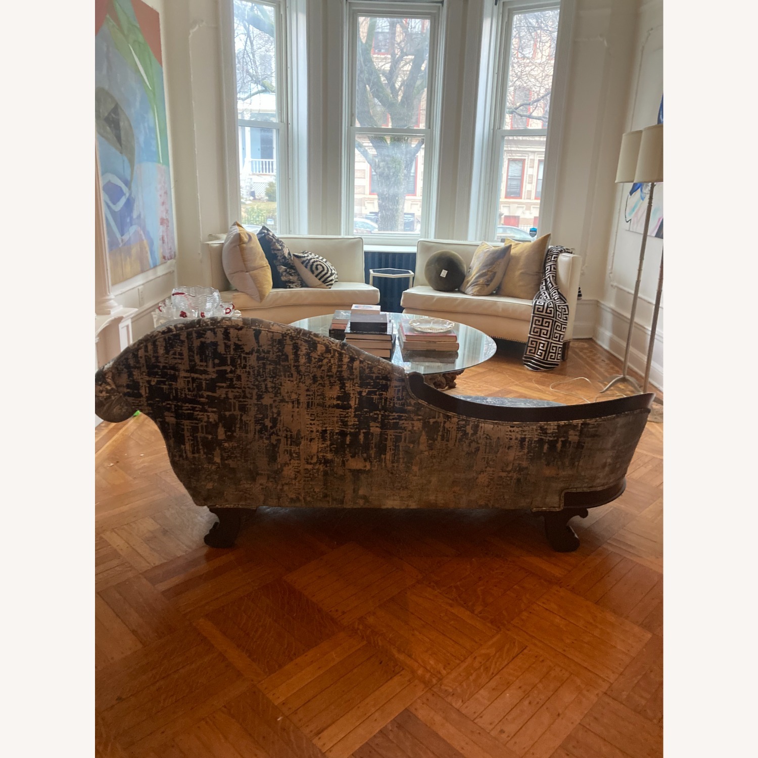 Victorian Carved Chaise Lounge - image-3