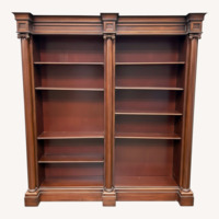 Vintage Cherry Wood Classical Bookcase