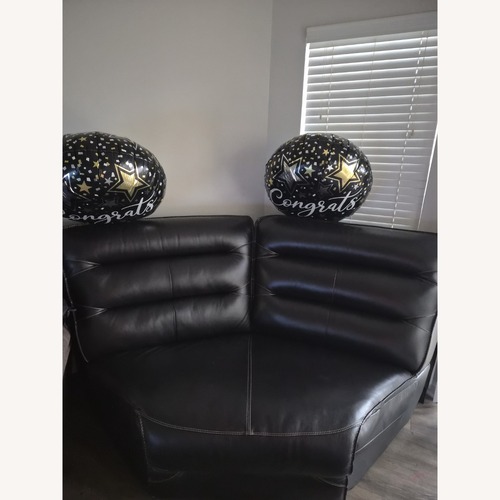 Used Value City Furniture Black 2 Seater Sofa for sale on AptDeco
