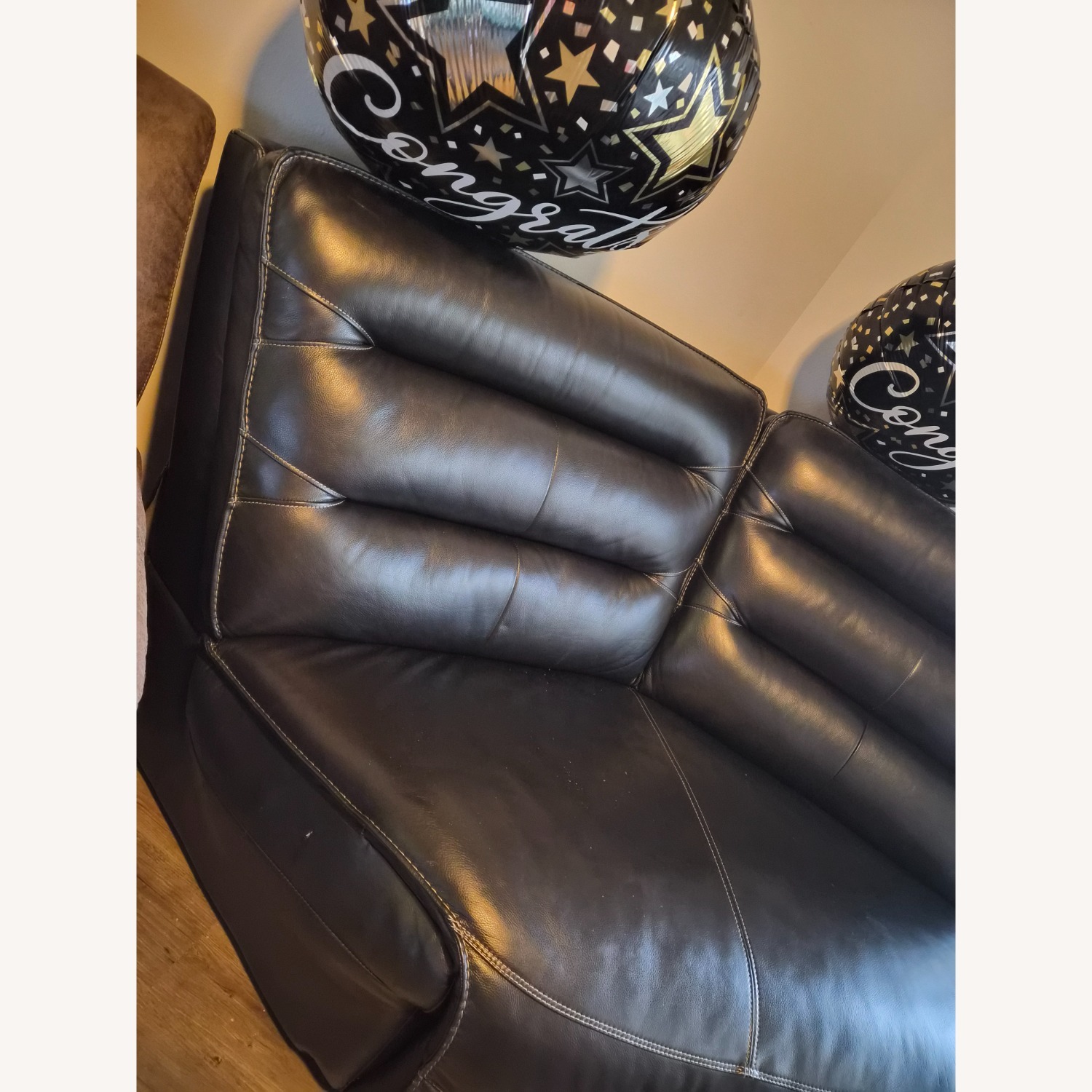 Value City Furniture Black 2 Seater Sofa - image-3