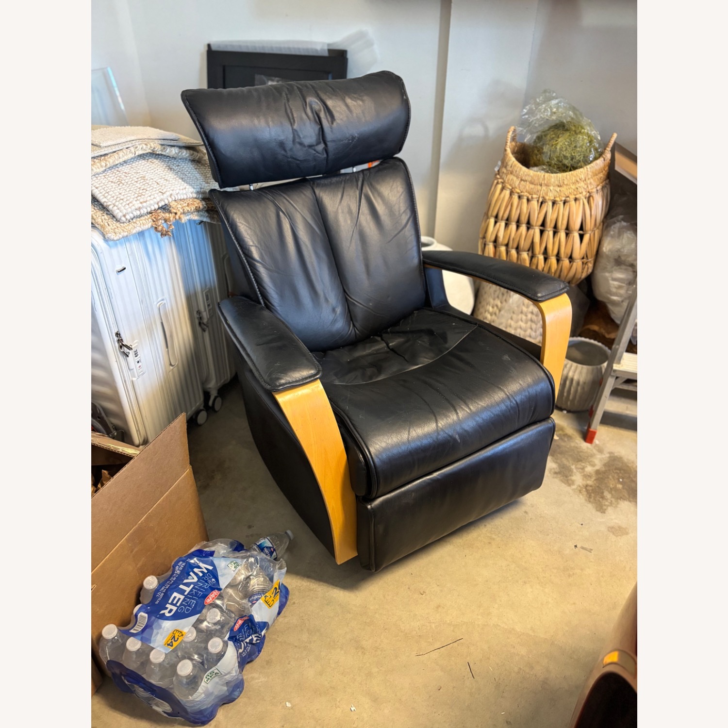 Scandinavian Designs Black Leather Recliner - image-3