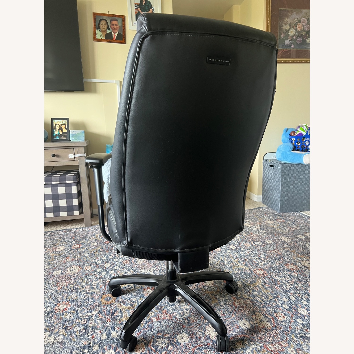 Black Leather Office Chair - image-4