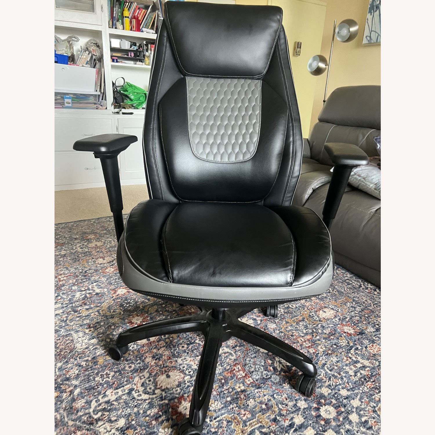 Black Leather Office Chair - image-8