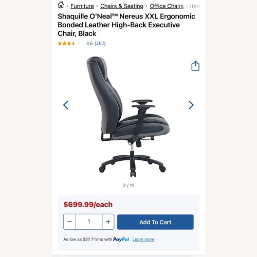 Used Black Leather Office Chair for sale on AptDeco