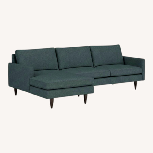 Used Room & Board Jasper Dark Gray Fabric 2 Piece Sectional for sale on AptDeco