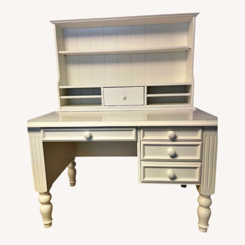 Used Ballard Designs White Desk with Shelves for sale on AptDeco