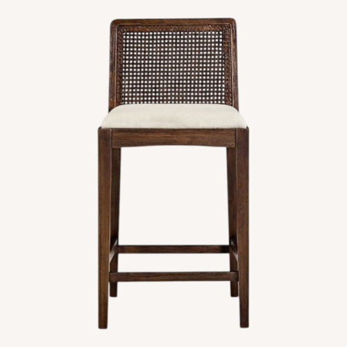 Used Pottery Barn Dark Brown Wood Stools for sale on AptDeco