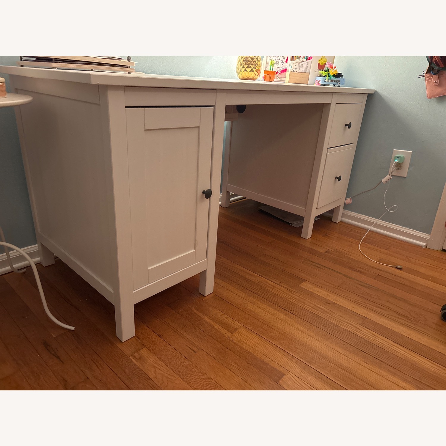IKEA White Wood Desk - image-2