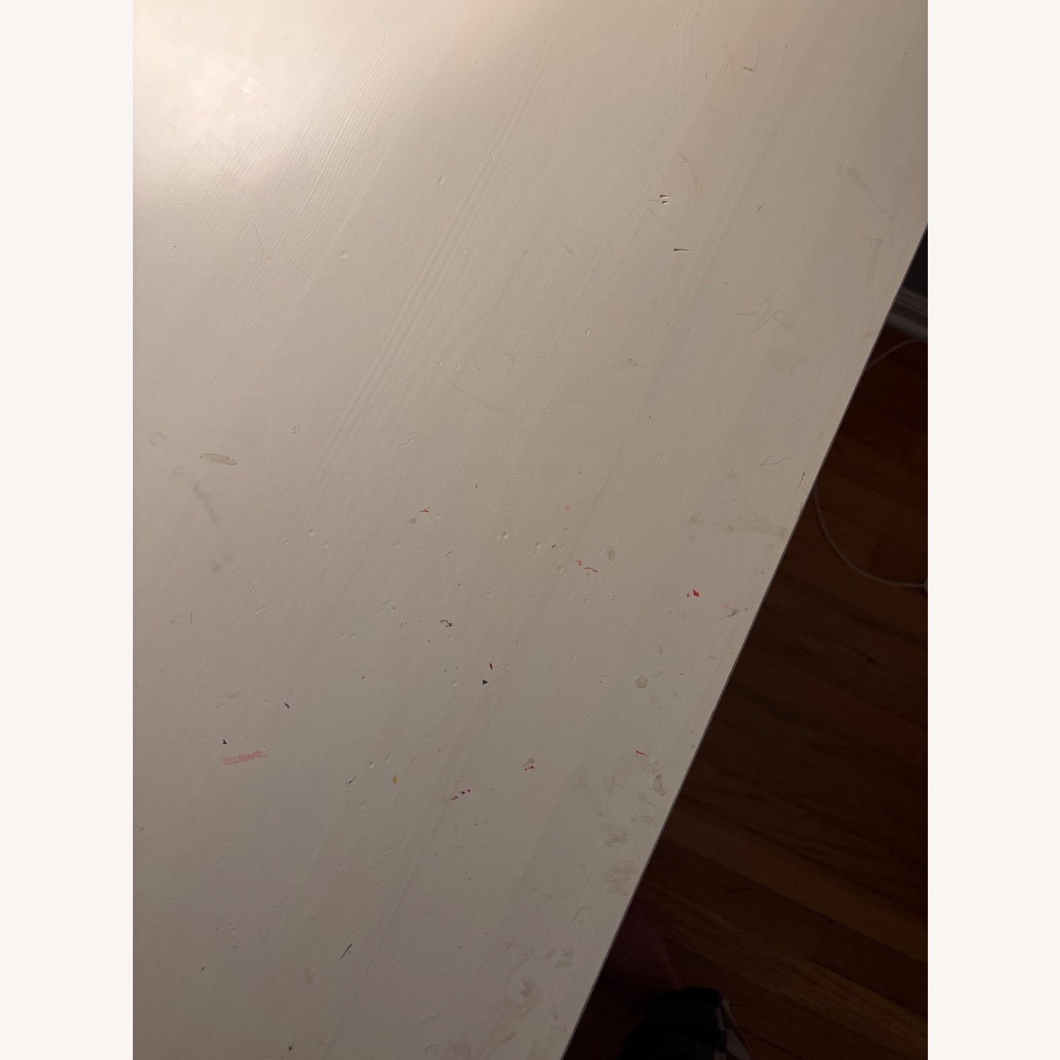 IKEA White Wood Desk - image-5