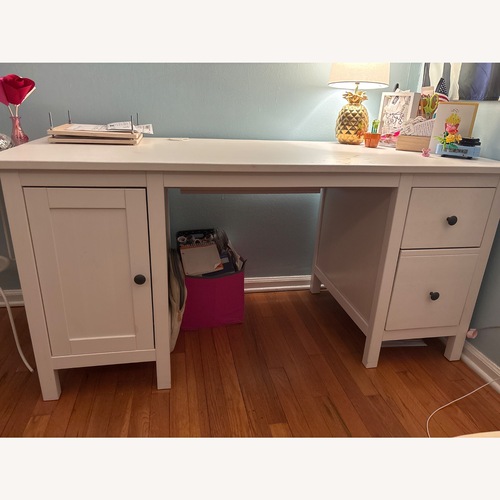 Used IKEA White Wood Desk for sale on AptDeco