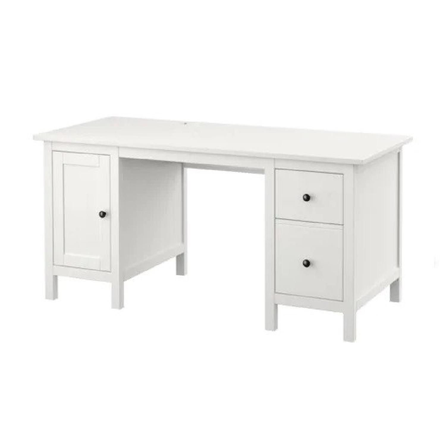 IKEA White Wood Desk - image-6