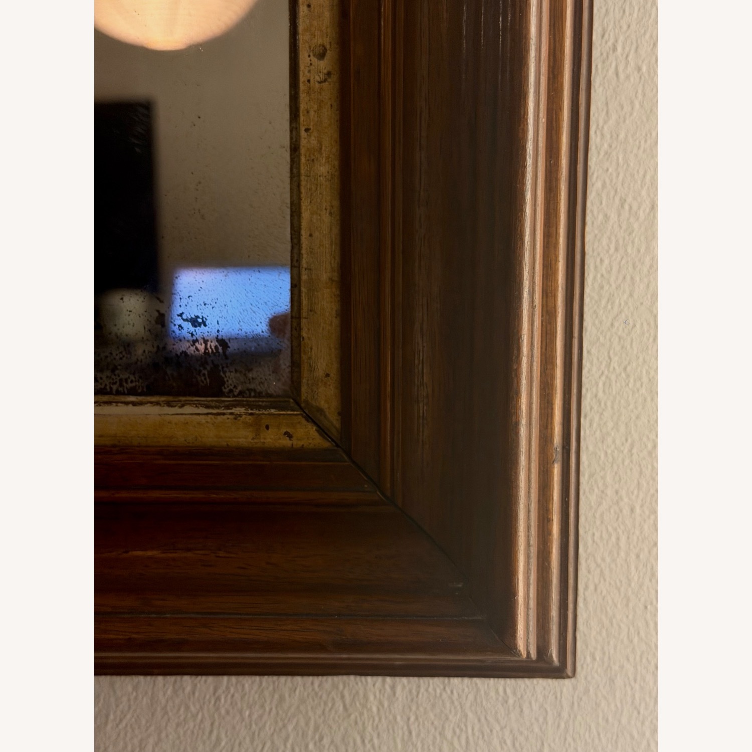 Antique Wood Arched Mirror - image-4