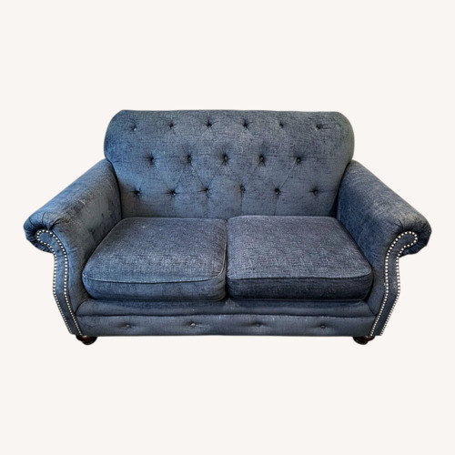Used Ashley Navy Tufted Sofa  for sale on AptDeco