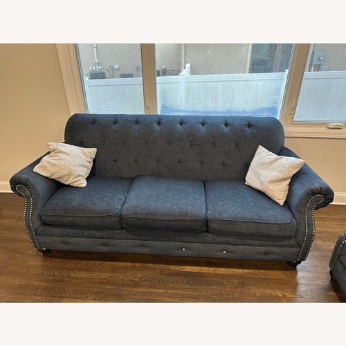 Used Ashley Furniture Blue 3+ Seater Sofa for sale on AptDeco