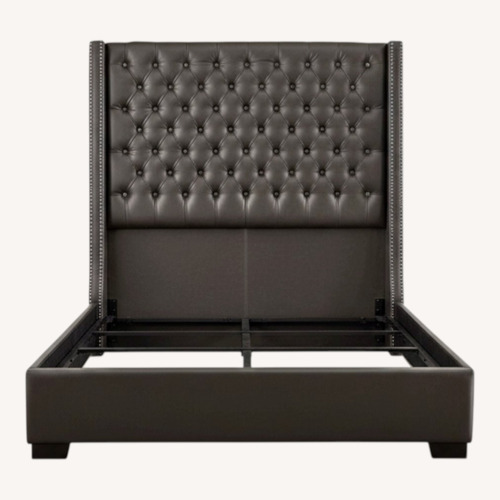 Used Ashley Queen Bed With Diamond Stud Headboard  for sale on AptDeco