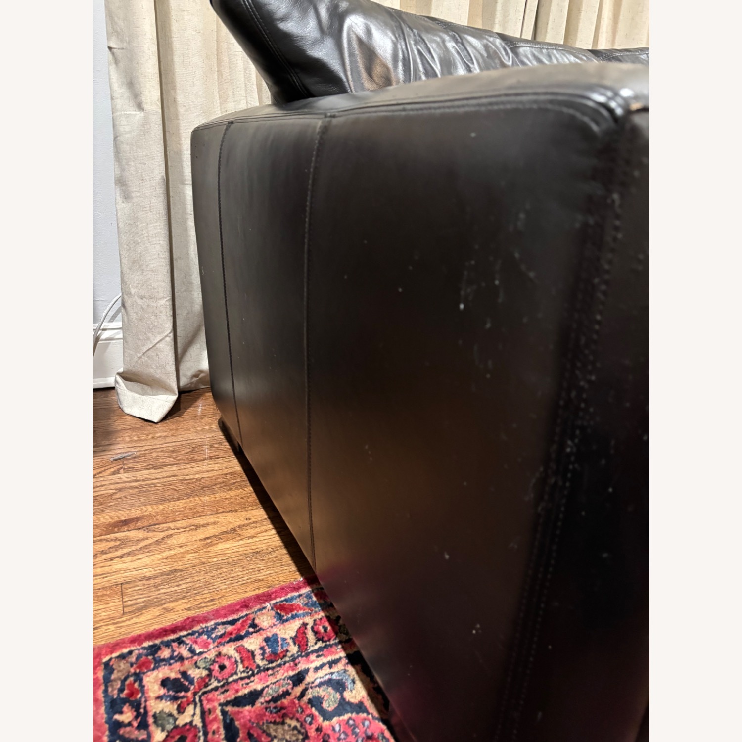 Room & Board Metro Black Leather 3+ Seater Sofa - image-4