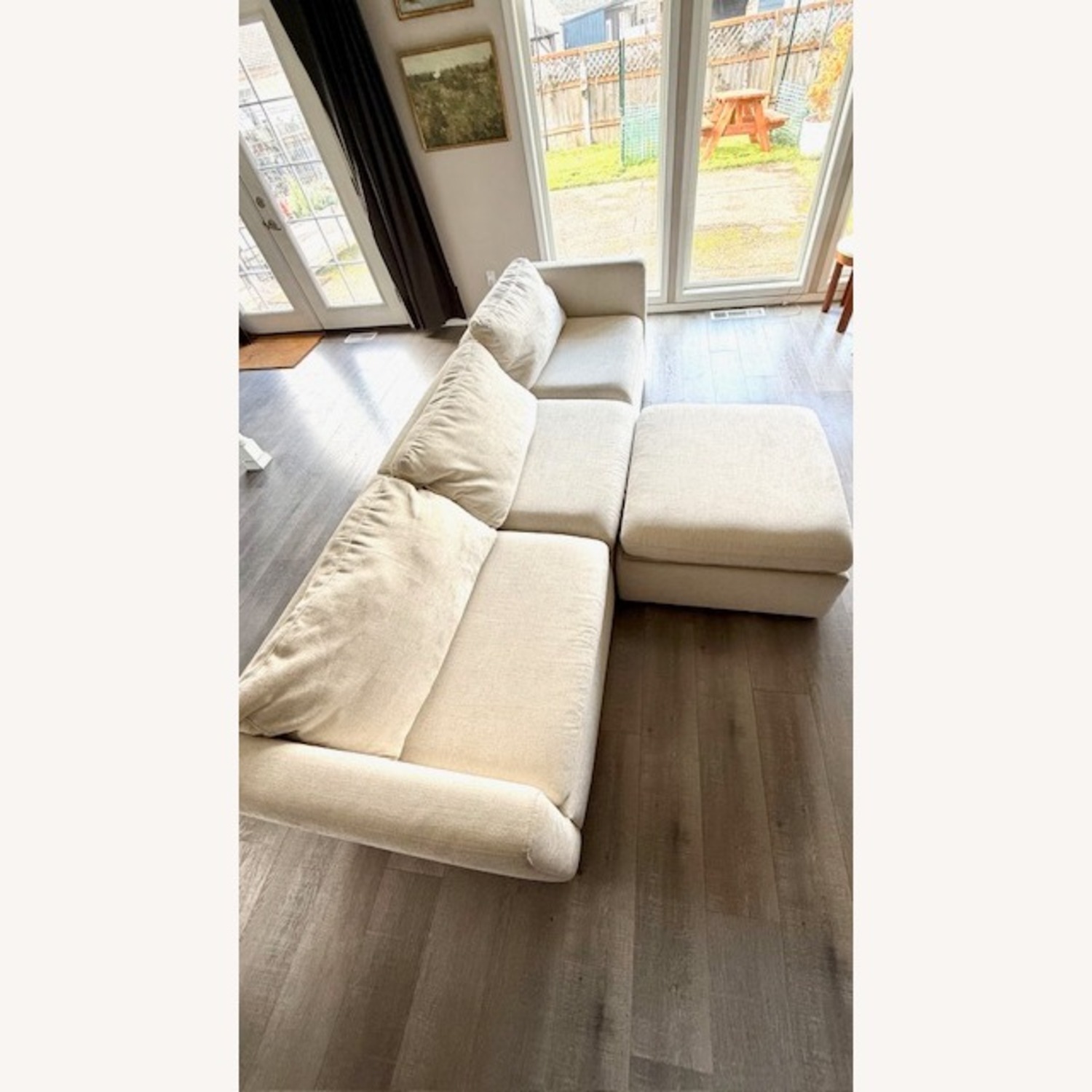 Natural Linen 3+ Piece Sectional - image-4