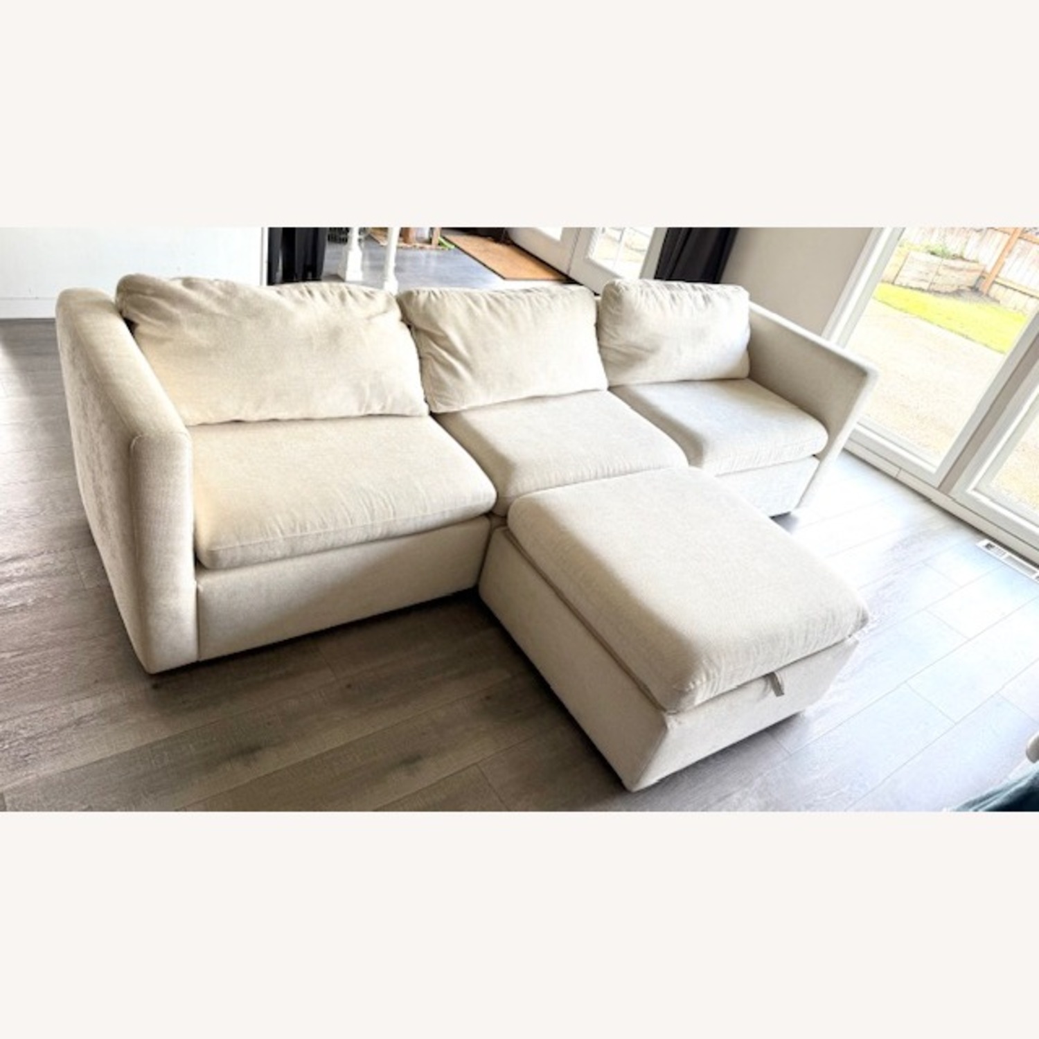 Natural Linen 3+ Piece Sectional - image-1