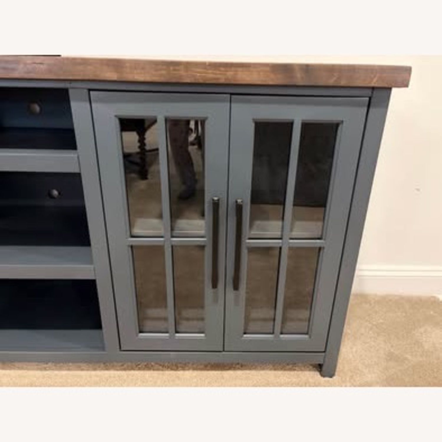 Navy-Walnut 96” TV Console - image-7