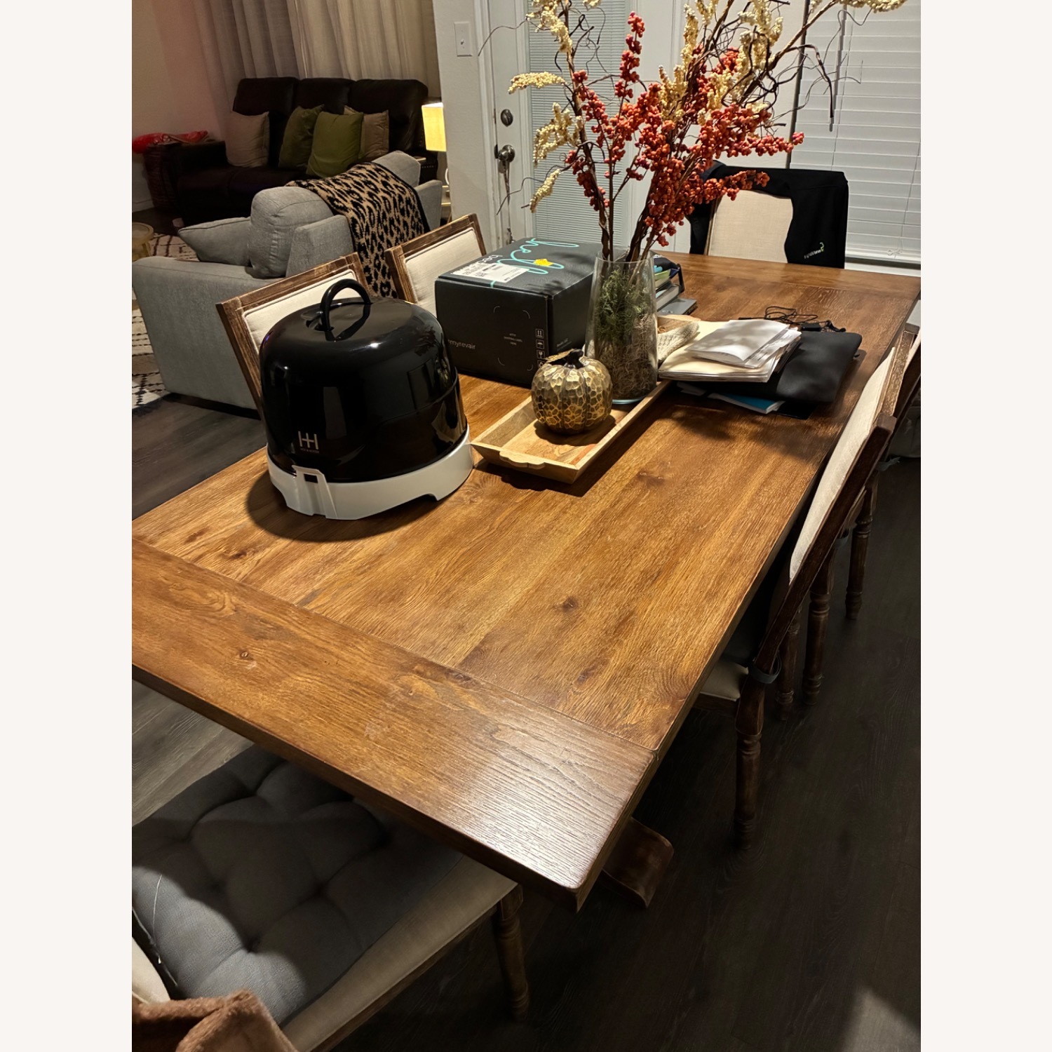 Natural Wood Dining Set - image-2