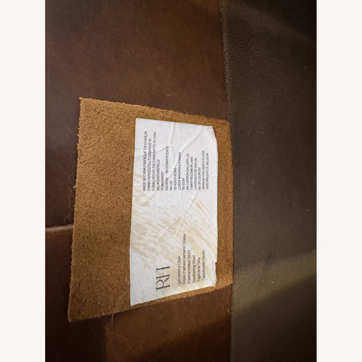 Restoration Hardware Kensington Leather 2-Cushion Sofa - image-21