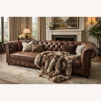Restoration Hardware Kensington Leather 2-Cushion Sofa