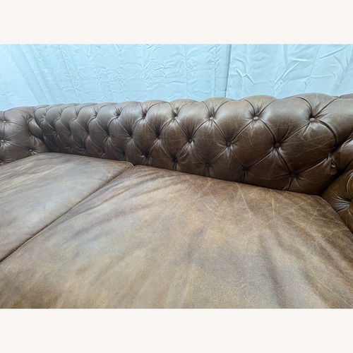Used Restoration Hardware Kensington Leather 2-Cushion Sofa for sale on AptDeco